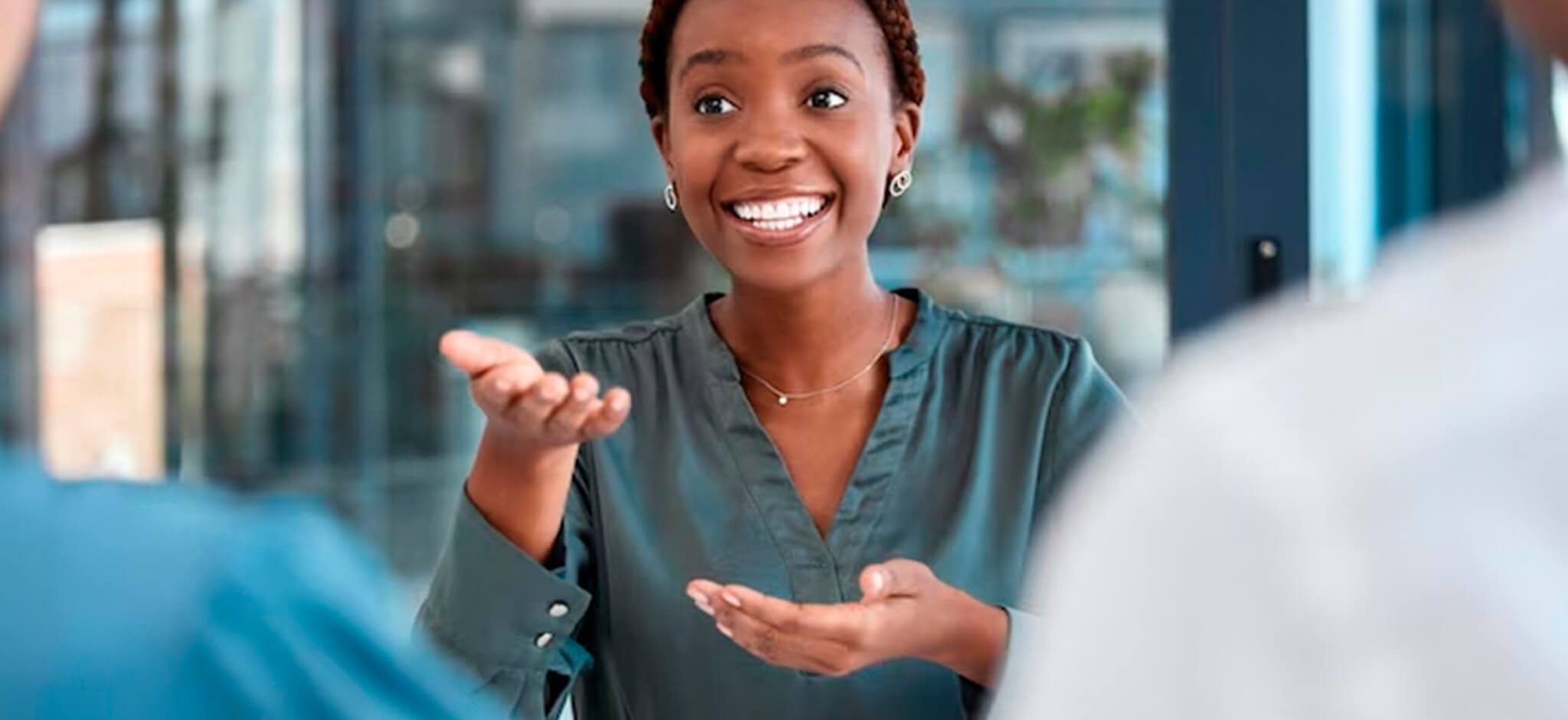 Professional interview setting